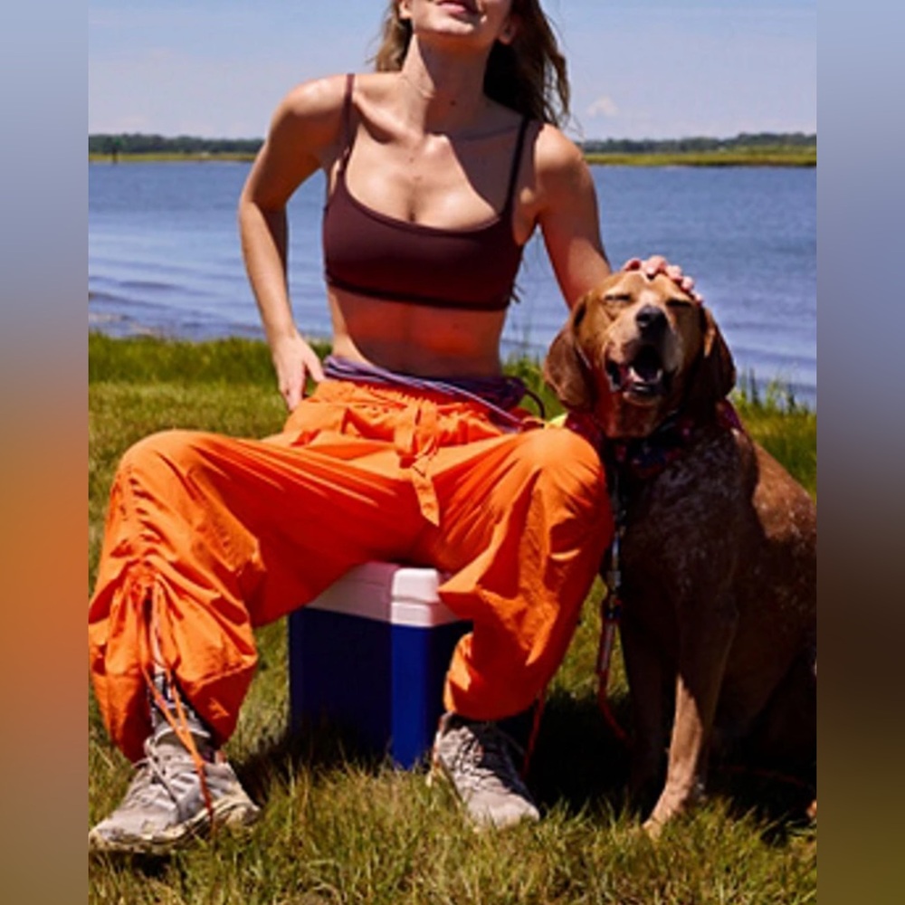 NWOT Free People, In The Wildflowers Pants, Multiple Sizes in Blood Orange - Picture 8 of 13